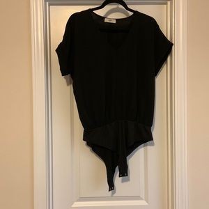 Black short sleeve body suit
